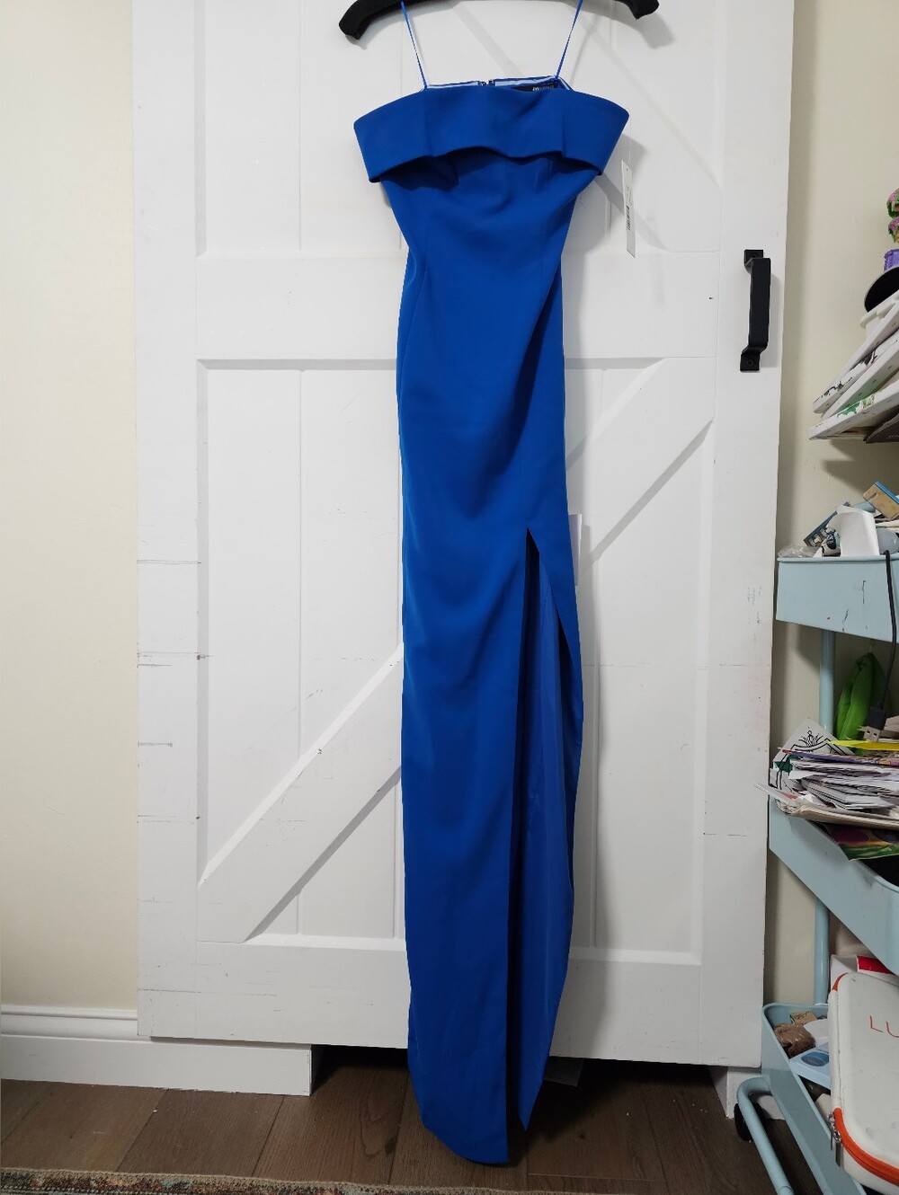 JAYGODFREY Strapless Cobalt Evening Dress